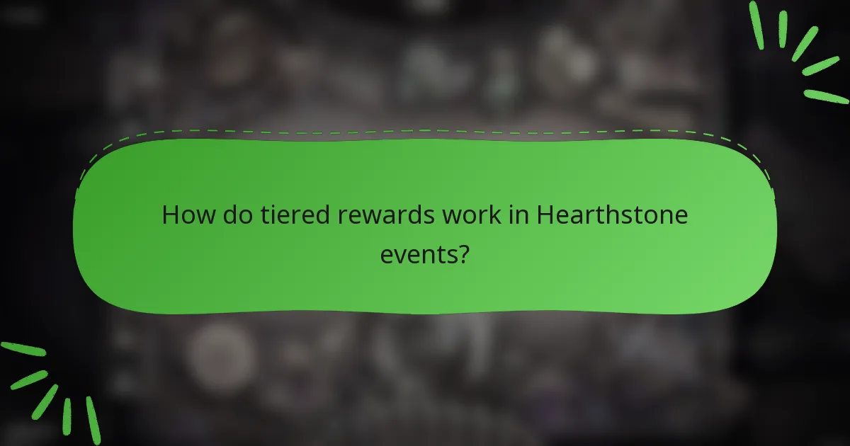 How do tiered rewards work in Hearthstone events?